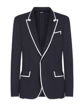 STRETCH JERSEY JACKET WITH PIPING -  | Dolce & Gabbana