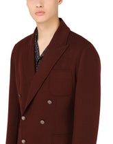 Deconstructed double-breasted double wool jacket -  | Dolce &amp; Gabbana