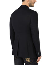 Linen Sicilia-fit jacket with double construction -  | Dolce & Gabbana