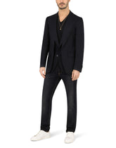 Linen Sicilia-fit jacket with double construction -  | Dolce & Gabbana