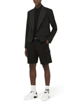 Wool Sicilia-fit jacket with contrasting pinstripe -  | Dolce &amp; Gabbana