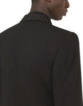 Wool Sicilia-fit jacket with contrasting pinstripe -  | Dolce &amp; Gabbana