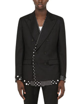 Double-breasted wool Sicilia-fit jacket -  | Dolce & Gabbana