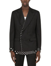 Double-breasted wool Sicilia-fit jacket -  | Dolce & Gabbana