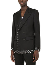 Double-breasted wool Sicilia-fit jacket -  | Dolce & Gabbana