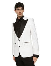 Stretch wool fabric Sicilia-fit tuxedo jacket -  | Dolce &amp; Gabbana