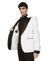 Stretch wool fabric Sicilia-fit tuxedo jacket -  | Dolce &amp; Gabbana