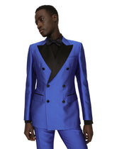 Double-breasted jacquard Sicilia-fit tuxedo jacket -  | Dolce & Gabbana