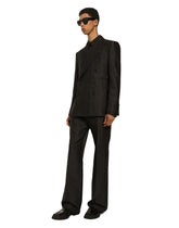 Double-breasted Sicilia-fit jacquard jacket -  | Dolce & Gabbana