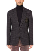 Check jersey Portofino jacket with patch -  | Dolce &amp; Gabbana