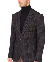 Check jersey Portofino jacket with patch -  | Dolce &amp; Gabbana