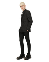 Double-breasted micro-patterned Sicilia-fit tuxedo jacket -  | Dolce &amp; Gabbana