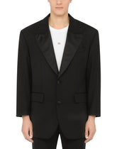 Oversize stretch wool tuxedo jacket -  | Dolce & Gabbana