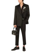 Double-breasted patchwork fabric Sicilia-fit jacket -  | Dolce &amp; Gabbana