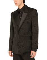 Double-breasted patchwork fabric Sicilia-fit jacket -  | Dolce &amp; Gabbana