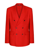 Double-breasted linen Sicilia-fit jacket -  | Dolce & Gabbana