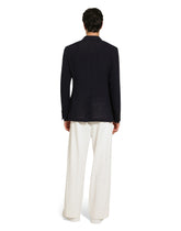 Double-breasted pinstripe linen Sicilia-fit jacket -  | Dolce & Gabbana