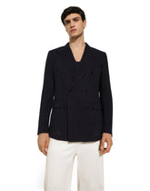 Double-breasted pinstripe linen Sicilia-fit jacket -  | Dolce & Gabbana