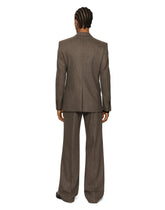 Single-breasted pinstripe stretch flannel jacket -  | Dolce & Gabbana