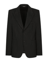 Pinstripe stretch jersey jacket -  | Dolce & Gabbana
