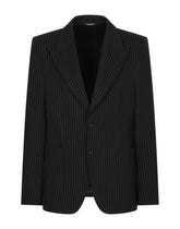 Pinstripe stretch jersey jacket -  | Dolce &amp; Gabbana