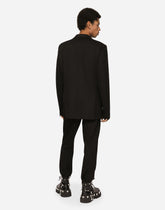 Stretch jersey jacket with heraldic patch -  | Dolce &amp; Gabbana