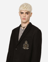 Stretch jersey jacket with heraldic patch -  | Dolce &amp; Gabbana