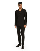 Double-breasted stretch wool Sicilia-fit jacket -  | Dolce & Gabbana