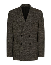 Double-breasted cotton and wool jersey jacket -  | Dolce & Gabbana