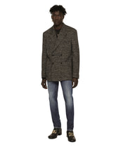 Double-breasted cotton and wool jersey jacket -  | Dolce & Gabbana