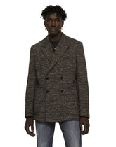 Double-breasted cotton and wool jersey jacket -  | Dolce & Gabbana