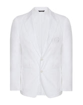 Single-breasted cotton Taormina jacket with DG patch -  | Dolce &amp; Gabbana