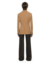 Double-breasted stretch wool tricotine jacket -  | Dolce & Gabbana