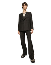 Double-breasted stretch wool flannel jacket -  | Dolce &amp; Gabbana