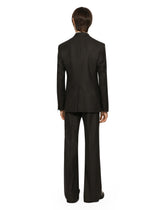 Double-breasted stretch wool flannel jacket -  | Dolce &amp; Gabbana