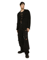 Oversize jersey jacket with logo tag -  | Dolce & Gabbana
