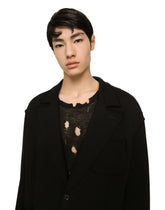 Oversize jersey jacket with logo tag -  | Dolce & Gabbana