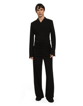 Fitted double-breasted stretch wool jacket -  | Dolce &amp; Gabbana