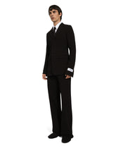 Fitted single-breasted stretch cotton jacket -  | Dolce & Gabbana