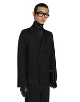 Double-breasted embroidered satin jacket -  | Dolce &amp; Gabbana