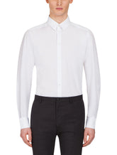 Gold fit shirt in cotton poplin -  | Dolce &amp; Gabbana