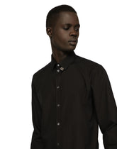 Cotton Gold-fit shirt with DG patch -  | Dolce & Gabbana