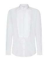 Cotton poplin Gold-fit tuxedo shirt -  | Dolce & Gabbana
