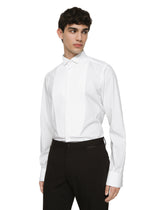 Cotton poplin Gold-fit tuxedo shirt -  | Dolce & Gabbana
