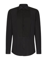 Cotton Gold-fit tuxedo shirt -  | Dolce & Gabbana