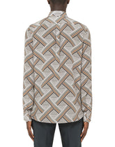 Geometric-print silk Martini-fit shirt -  | Dolce &amp; Gabbana