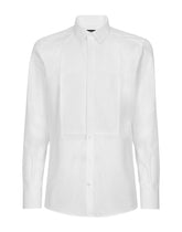 Floral jacquard gold-fit tuxedo shirt -  | Dolce &amp; Gabbana