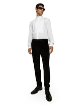 Floral jacquard gold-fit tuxedo shirt -  | Dolce &amp; Gabbana