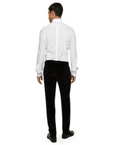 Floral jacquard gold-fit tuxedo shirt -  | Dolce &amp; Gabbana