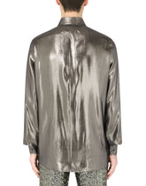 Laminated silk Gold-fit tuxedo shirt -  | Dolce &amp; Gabbana
